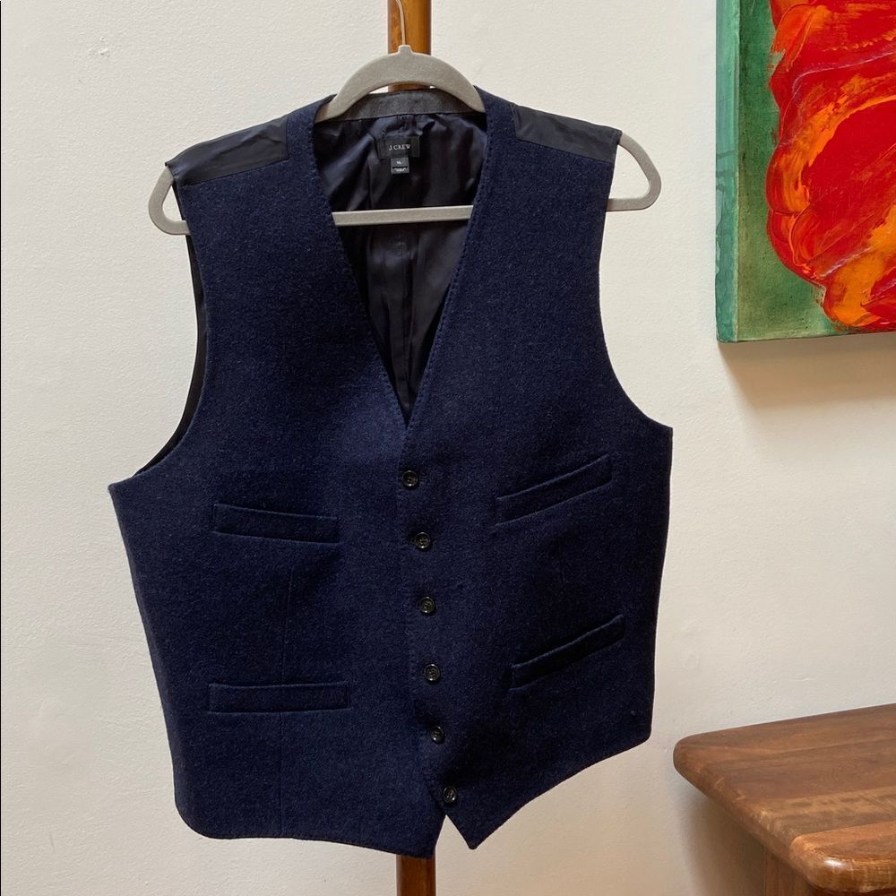 J. Crew Blue Wool Vest